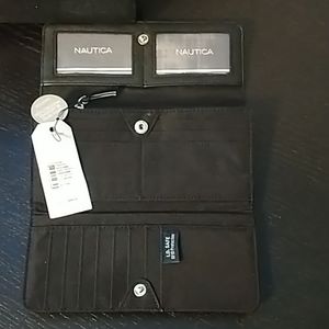 NWT Large Black Nautica Wallet